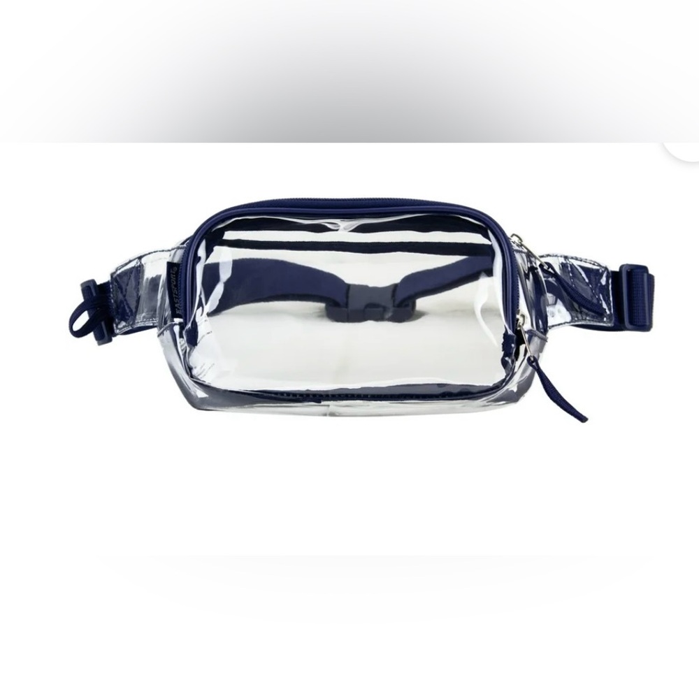 🔴 3/$12‎ Eastsport Clear/Navy Stadium Belt Bag! NWT!